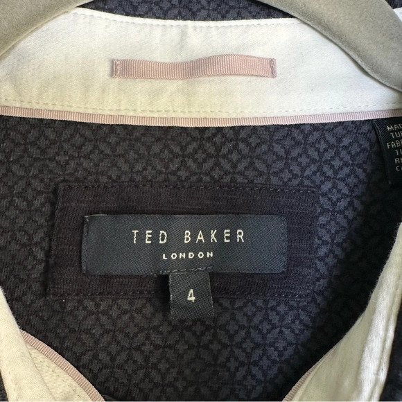 2-Ted Baker London Men’s Modern Slim Fit Polos Shirts Navy Blue Size 4 (Large) - Picture 6 of 16